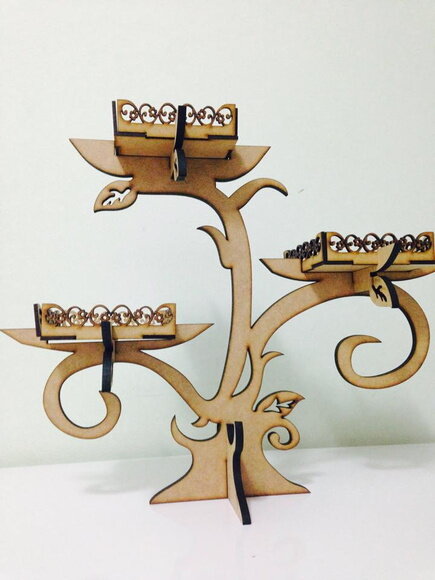 Trio mini bandejas provençal em MDF