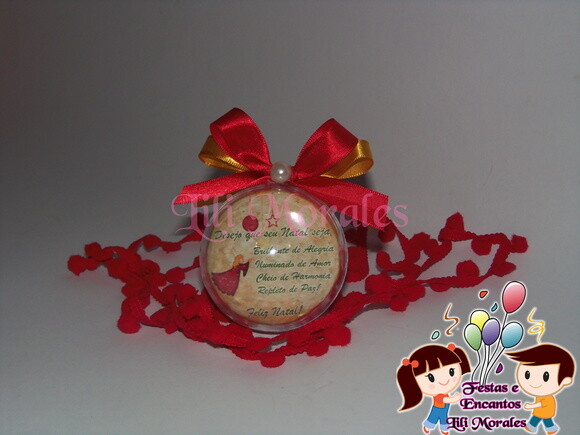 Bola Acrílica de Natal