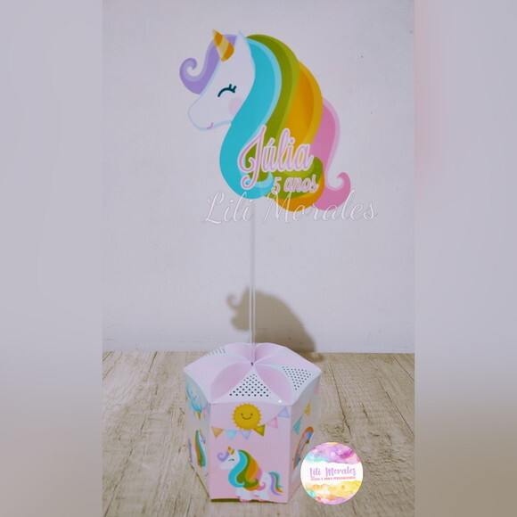 Caixa Sextavada Unicornio