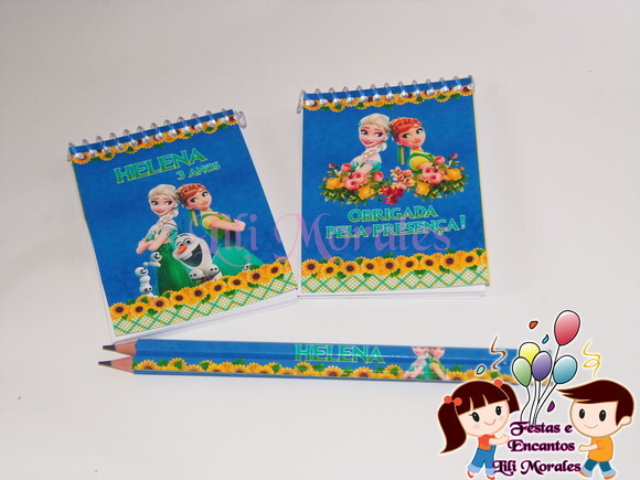 Kit Bloquinho e Lápis Frozen Fever
