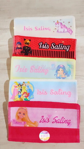 Kit c/ 05 Toalhinhas p/ Lanche Menina (ref. 01523)