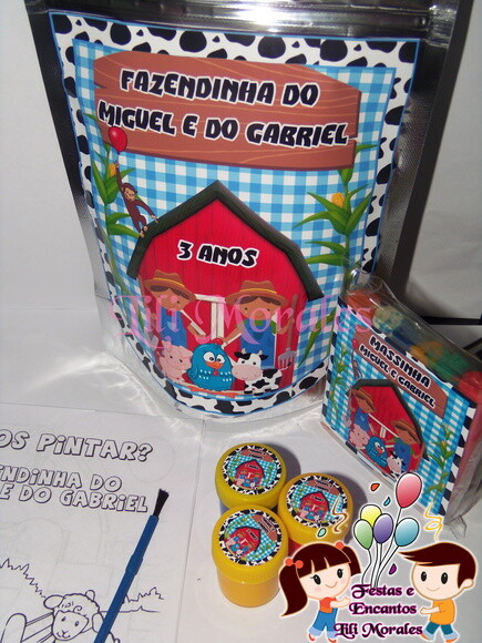 Kit Diversão Pintura Saquinho Metalizado