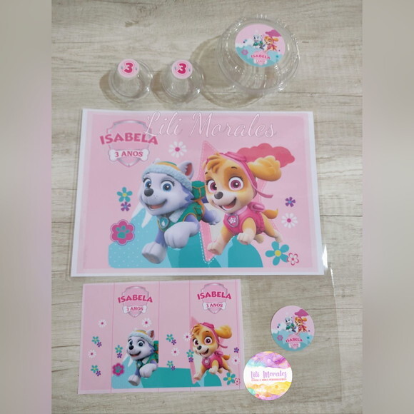 Kit Escola Nº02 - Maleta Lanche Patrulha Canina Rosa