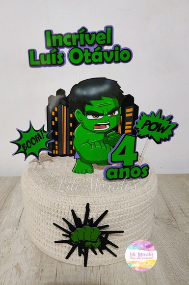 Kit Festa Escola 01 Sacolinha Hulk (21 Itens)