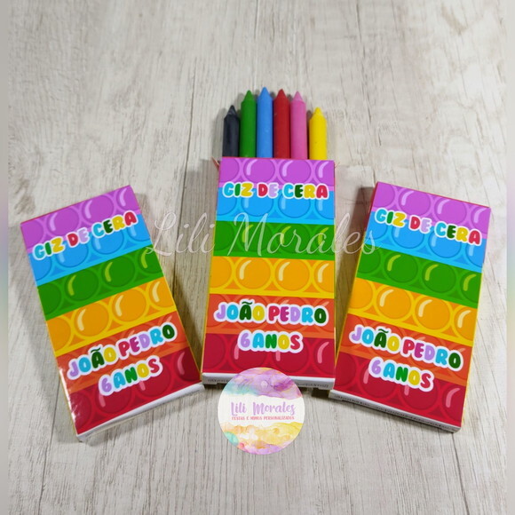 Kit Giz e Cartões para Colorir Pop It