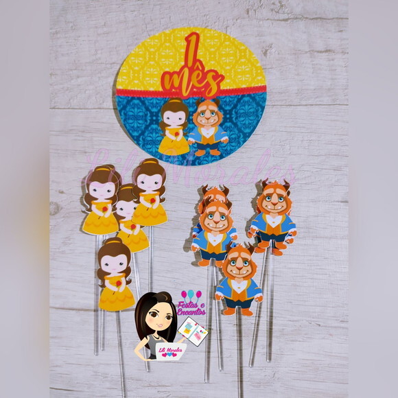 Kit Mesversário A Bela E A Fera