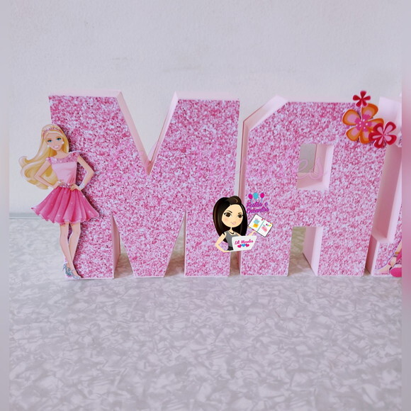 Letra 3d Barbie * Valor Por Letra*