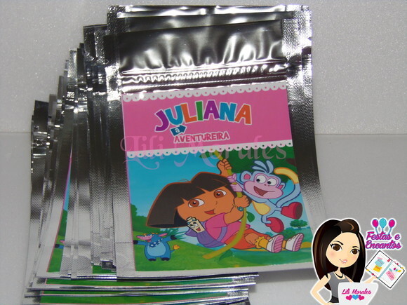 Saquinho Metalizado M Dora Aventureira