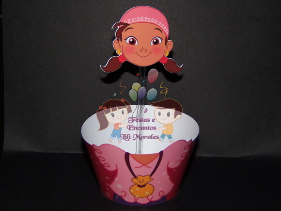 Wrapper e Topper Cupcake Jake Piratas