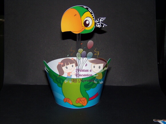 Wrapper e Topper Cupcake Jake Piratas