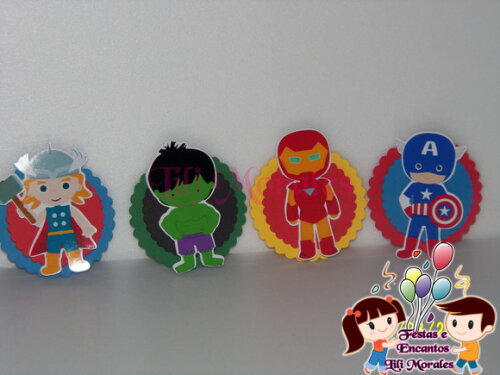 Aplique 3D Herois Vingadores
