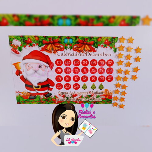 Calendario Contagem de Dias para o Natal Imantadoc/mini imas