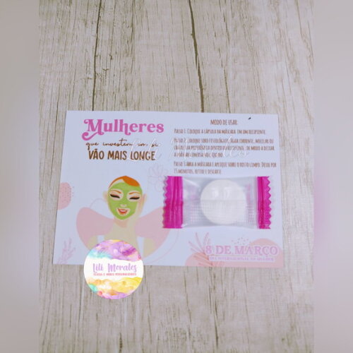 Cartão c/ máscara facial Dia da Mulher