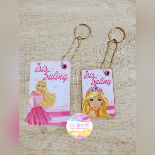Kit 02 Tags Chaveiro Escolar Barbie