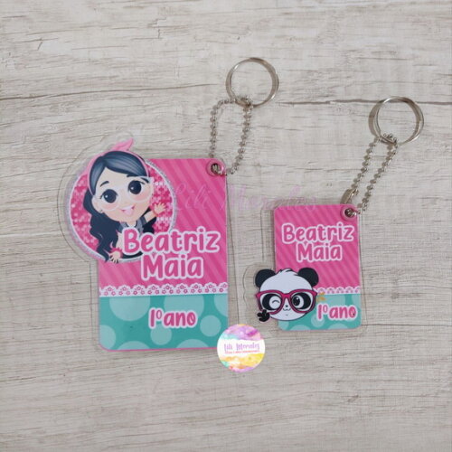 Kit 02 Tags Chaveiro Escolar Luluca