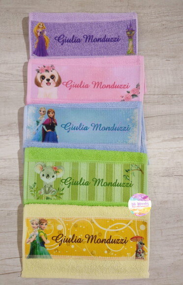 Kit c/ 05 Toalhinhas p/ Lanche Menina (ref. 01522)