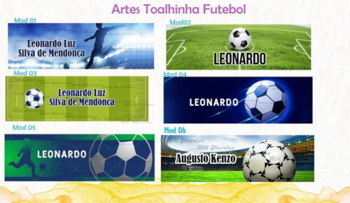 Kit c/ 04 Toalhinhas p/ Lanche Futebol