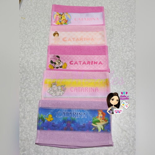 Kit c/ 05 Toalhinhas p/ Lanche Menina (ref. 0179)