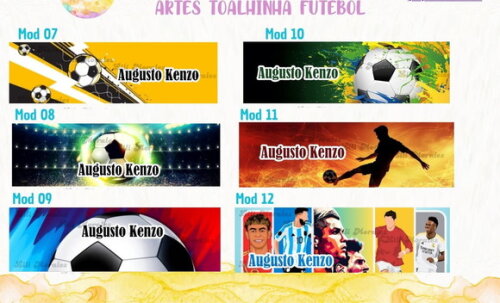 Kit c/ 04 Toalhinhas p/ Lanche Futebol