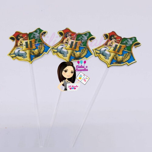 Kit c/ 20 toppers p/ docinhos Harry Potter