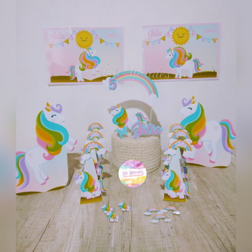 Kit Dia de Festa 03 Unicornio