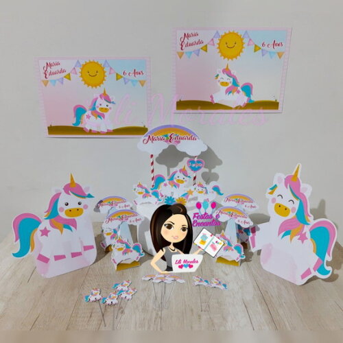 Kit Dia de Festa 03 Unicornio