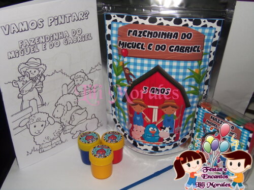 Kit Diversão Pintura Saquinho Metalizado