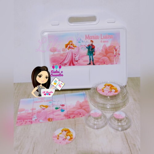 Kit Escola Nº01 - Maleta Lanche Aurora (bela Adormecida)