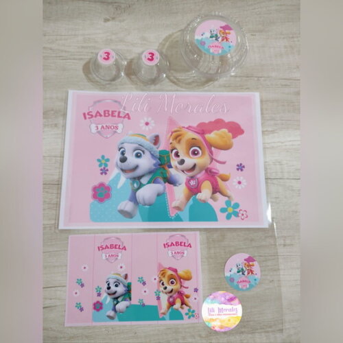 Kit Escola Nº02 - Maleta Lanche Patrulha Canina Rosa