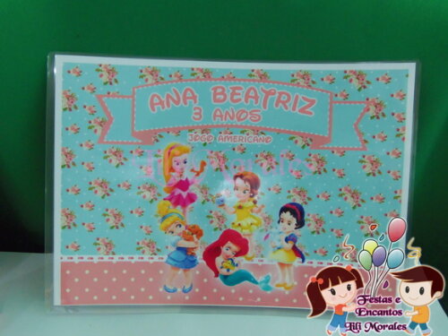 Kit Escola Nº02 - Maleta Lanche Princesas Baby