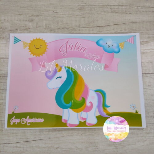 Kit Escola Nº02 - Maleta Lanche Unicornio