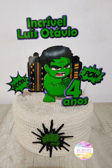 Kit Festa Escola 01 Sacolinha Hulk (21 Itens)