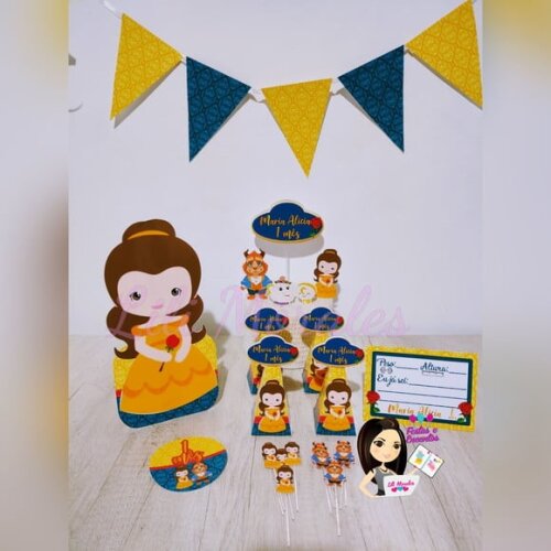 Kit Mesversário A Bela E A Fera