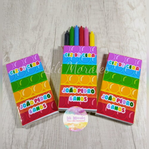 Kit Giz e Cartões para Colorir Pop It