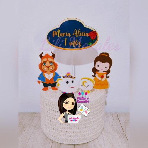 Kit Mesversário A Bela E A Fera