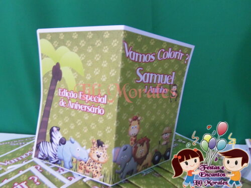 Livro Colorir Safari