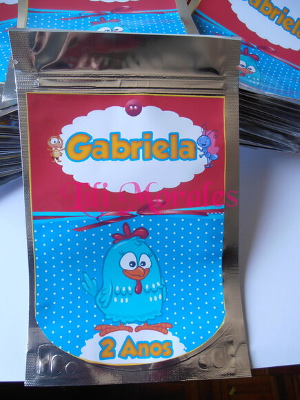 Saquinho Metalizado P Galinha Pintadinha