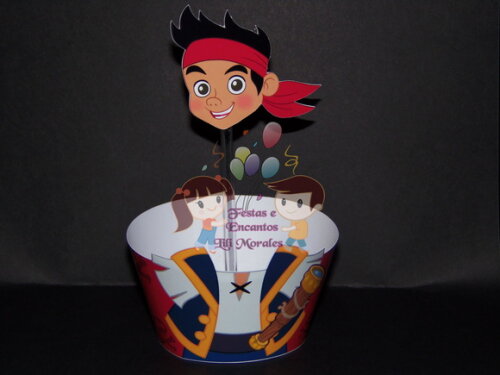 Wrapper e Topper Cupcake Jake Piratas