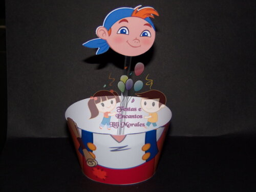 Wrapper e Topper Cupcake Jake Piratas