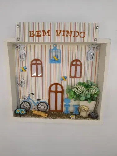 Placa bem vindo