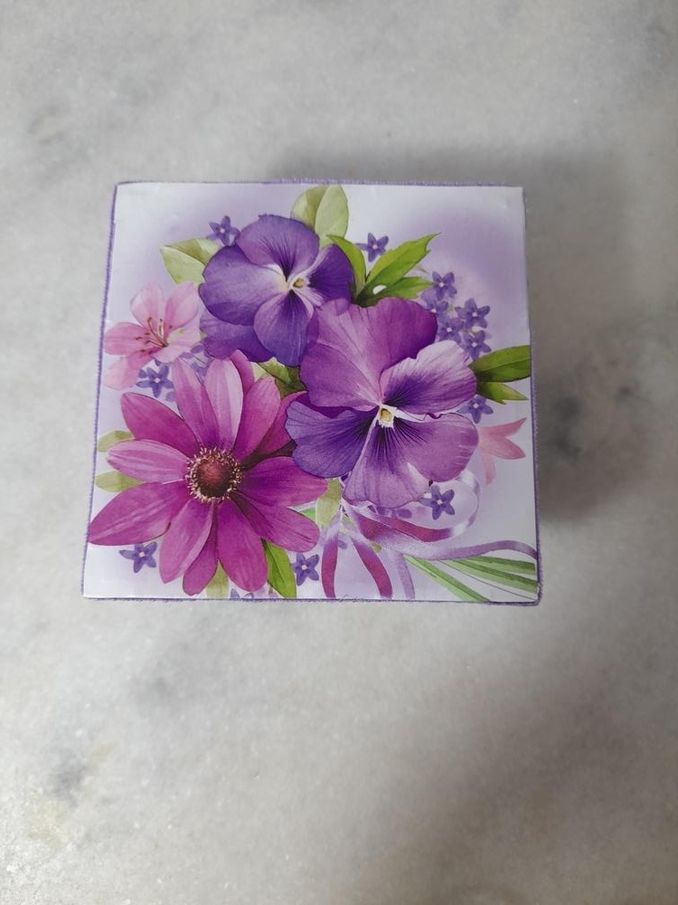 Caixa em mdf para Joia/biju Pequena Motivo Floral