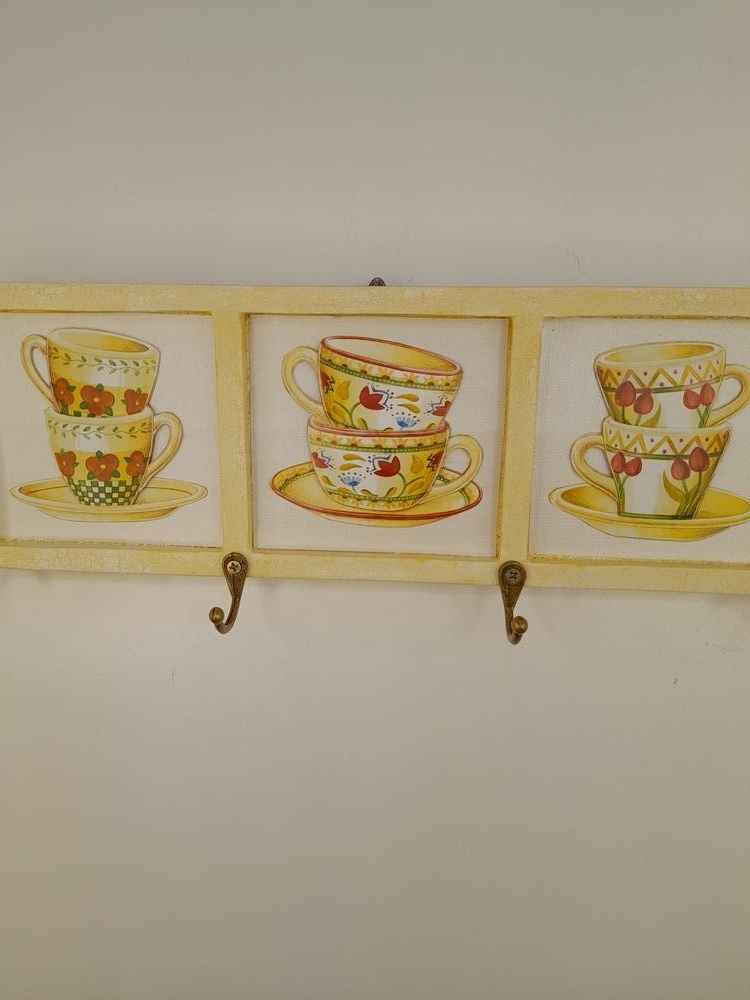 Porta Chave de Madeira com Pátina Decorado