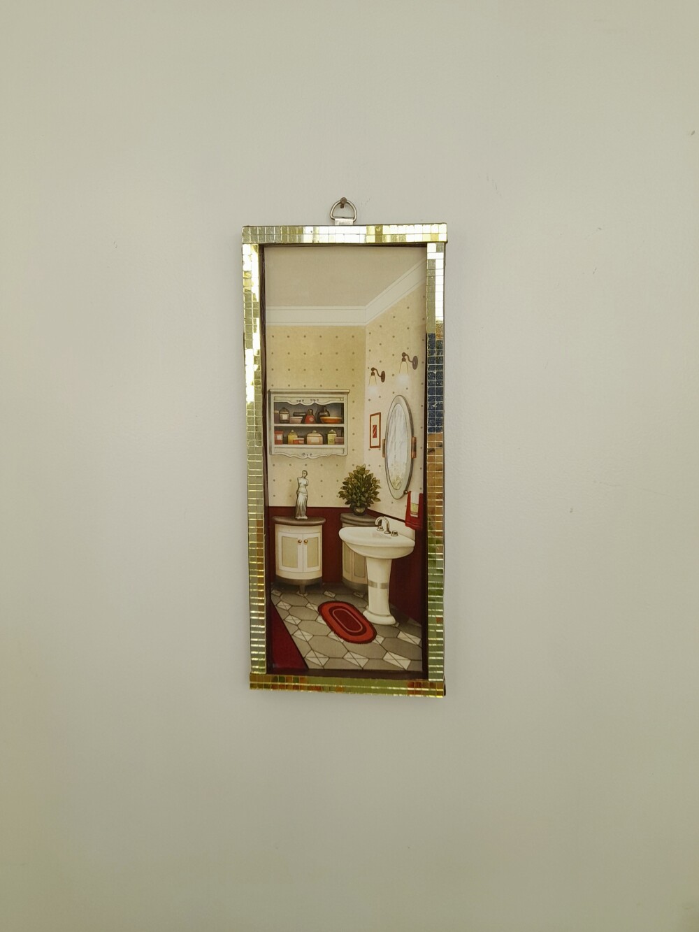 Quadro em mdf decoração de lavabo