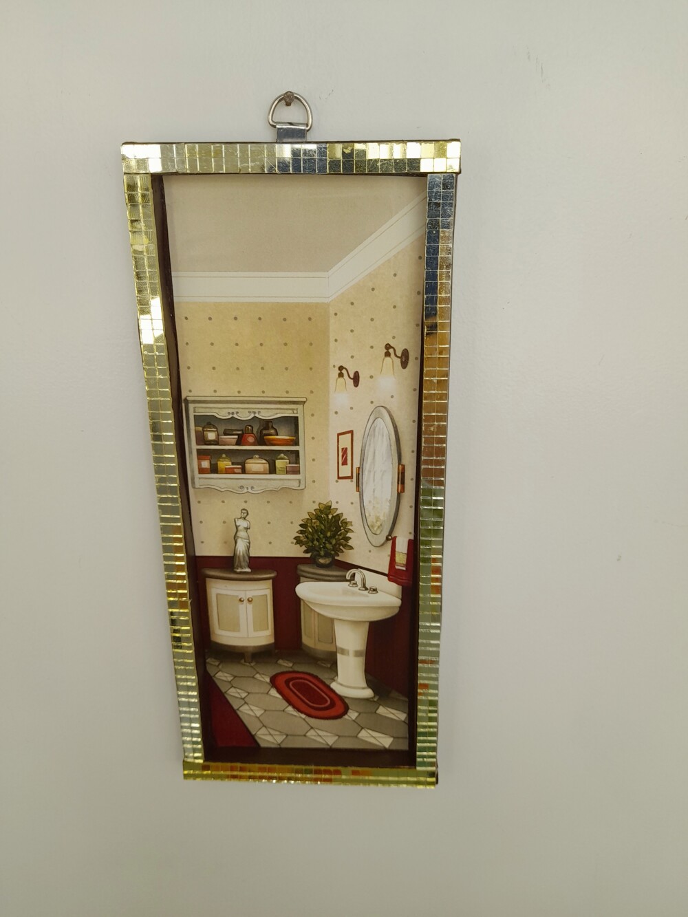 Quadro em mdf decoração de lavabo