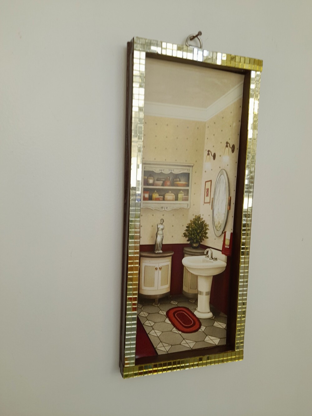Quadro em mdf decoração de lavabo