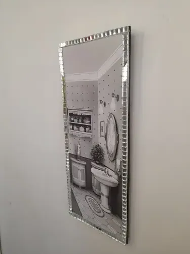 Quadro para Lavabo em mdf Decorado