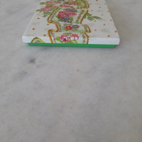 Caixa em mdf para joia/biju pequena motivo floral