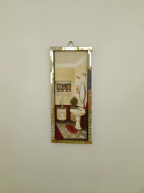 Quadro em mdf decoração de lavabo