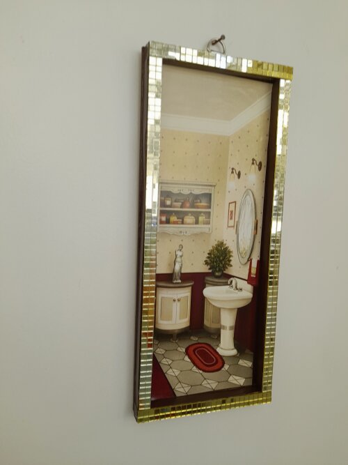 Quadro em mdf decoração de lavabo