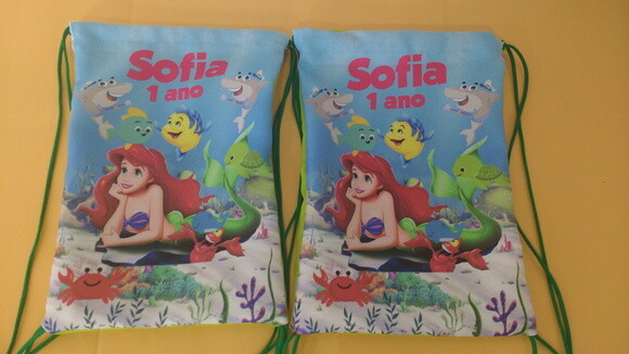 Bolsinha Fundo do Mar Pequena Sereia